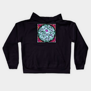 STAINED GLASS FLORAL Kids Hoodie